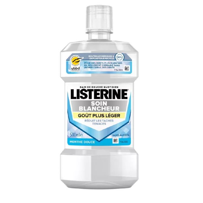 LISTERINE BAIN BOUCHE QUOTIDIEN SOIN BLANCHEUR GOUT PLUS LEGER 500 ML