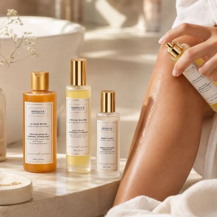 HENDIYA LE COFFRET FUSION DIVINE RITUEL CORPOREL FLEUR D ORANGER