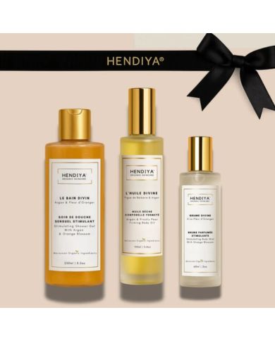 HENDIYA LE COFFRET FUSION DIVINE RITUEL CORPOREL FLEUR D ORANGER