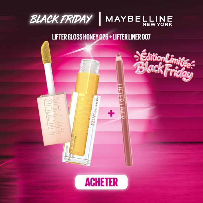 MAYBELLINE PACK LIFTER GLOSS HONEY 026 HONEY + LIP LINER 007 BIG LIFT
