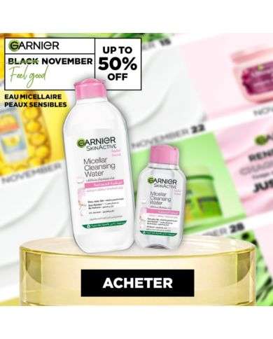 GARNIER SKIN ACTIVE SOLUTION MICELLAIRE NETTOYANTE 400 ML + FORMAT 100 ML