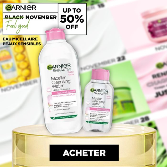 GARNIER SKIN ACTIVE SOLUTION MICELLAIRE NETTOYANTE 400 ML + FORMAT 100 ML