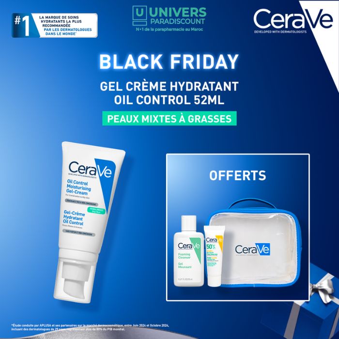 CERAVE GEL CREME HYDRATANT OIL CONTROL PEAUX MIXTES A GRASSES 52 ML