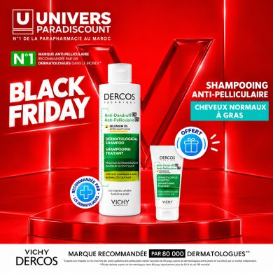 VICHY DERCOSSHAMPOOING ANTI PELLICULAIRE CHEVEUX NORMAUX A GRAS 200 ML