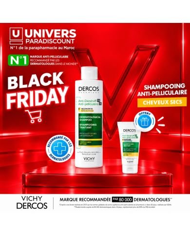 VICHY DERCOS SHAMPOING ANTI PELLICULAIRE DS CHEVEUX SECS 200 ML