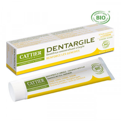 CATTIER Dentargile Citron - Dentifrice bio 75ml