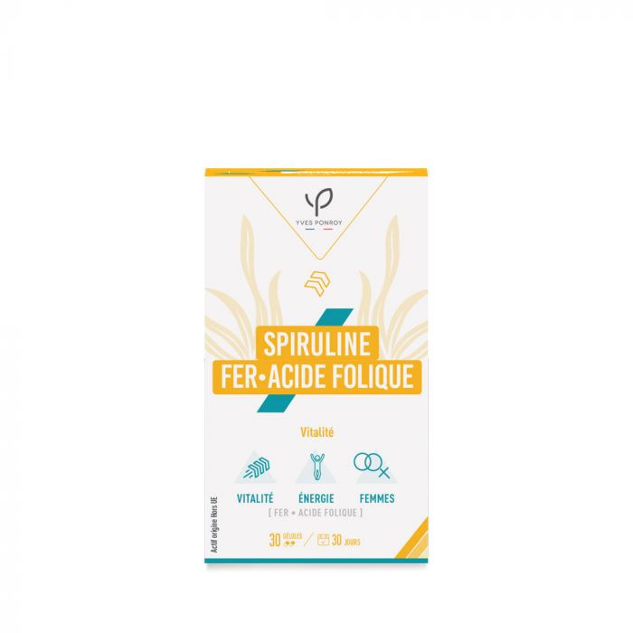 Spiruline - Fer - Acide folique - Yves Ponroy - 30 gelules