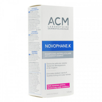 ACM Novophane K Shampooing antipelliculaire squames sévères 125ml