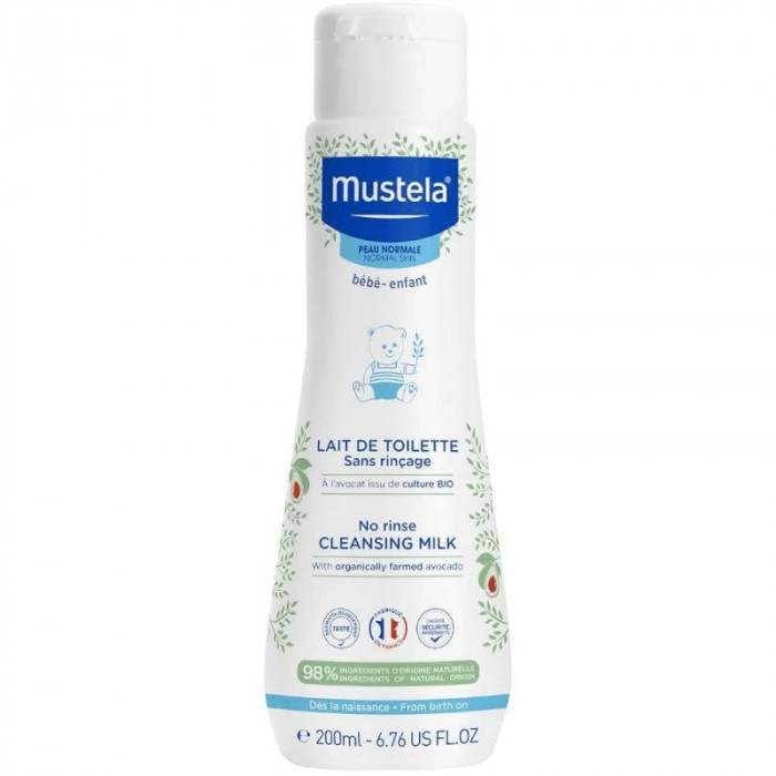Mustela Bébé Lait de Toilette Sans Rinçage 200ml