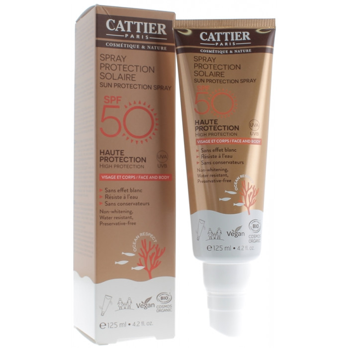 CATTIER Spray protection solaire spf 50 