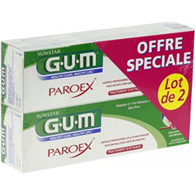 Gum - Paroex Dentifrice LOT DE 2x75ml