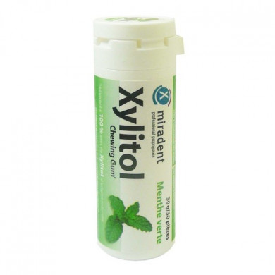 Miradent Xylitol Chewing Gum Menthe Verte 30 Pièces