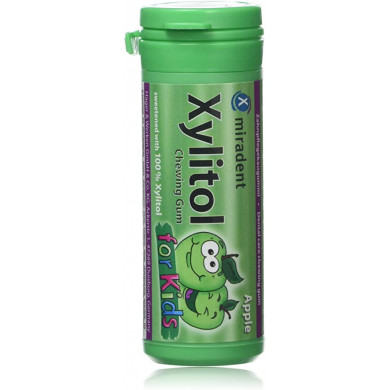MIRADENT XYLITOL CHEWING GUM KIDS POMME