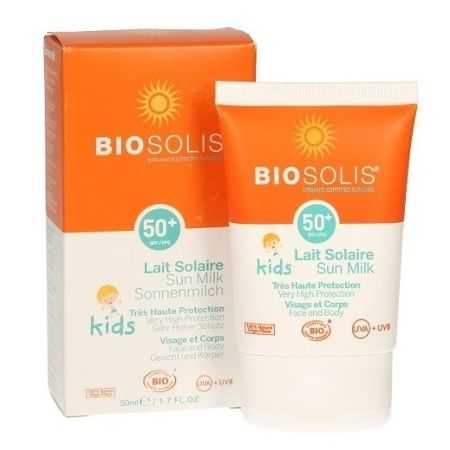 BIOSOLIS LAIT SOLAIRE BEBE ET ENFANTS CORP ET VISAGE SPF 50+