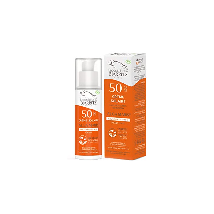 BIARRITZ ALGAMARIS Crème solaire Visage SPF50 certifiée Bio