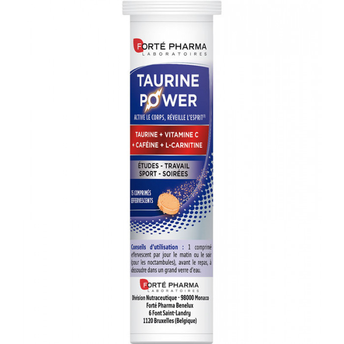 FORTE PHARMA ENERGIE TAURINE POWER. Boîte 15 comprimés effervescents