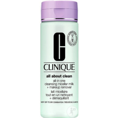 Clinique All About Clean Lait Micellaire Tout-En-Un Nettoyant + Démaquillant Peau Très Sèche À Mixte /200ML