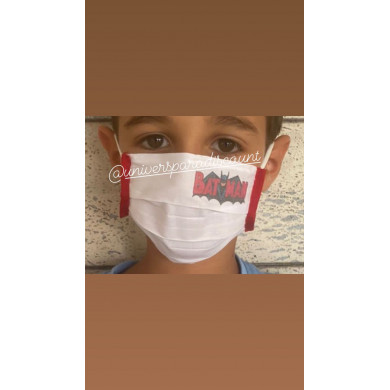 MASQUE ENFANT EN TISSU BATMAN 