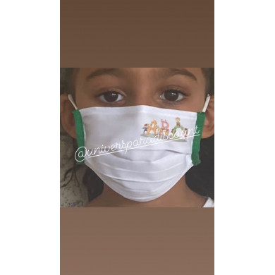 MASQUE ENFANT EN TISSU ALPHABET