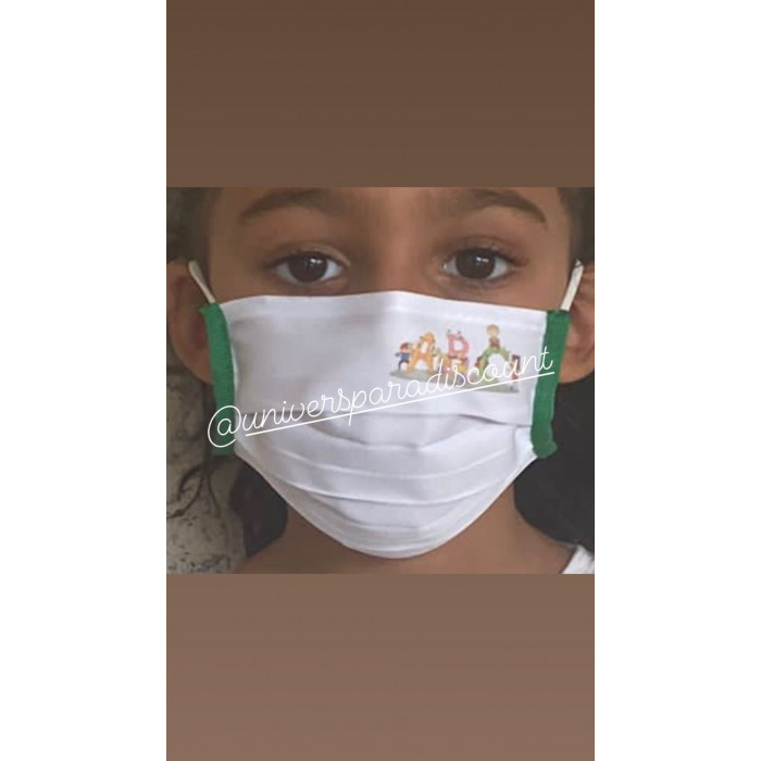 MASQUE ENFANT EN TISSU ALPHABET