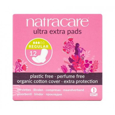 NATRACARE Serviettes Naturelles Ultra Extra Normal BIO - 12 unités 