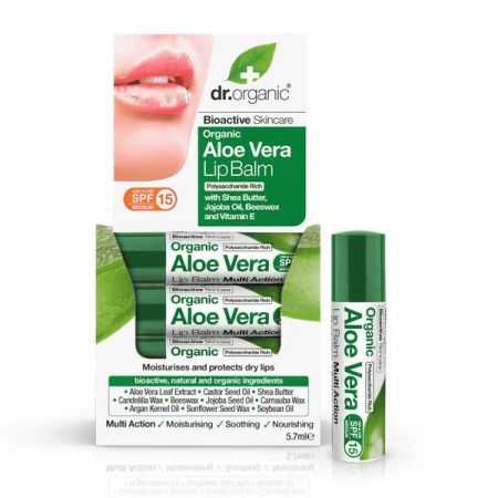 DR ORGANIC BAUME LEVRES A L'ALOE VERA 5.7 ML