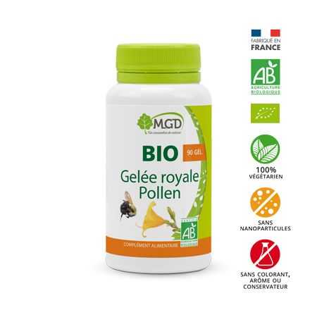 MGD NATURE BIO GELÉE ROYALE POLLEN 90 GÉLULES